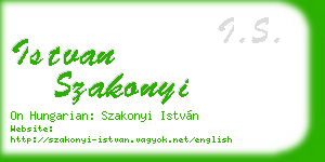istvan szakonyi business card