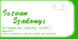 istvan szakonyi business card